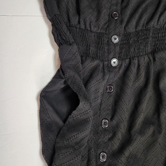 Zara Dress Size Small Ciffon Line Texture Embroidery Zig Zag Light Pilling - Picture 2 of 11